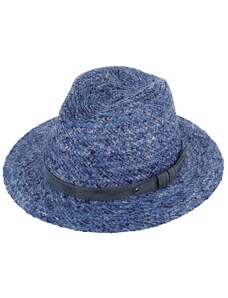 Fiebig - Headwear since 1903 Letné nekrčivý modrý fedora klobúk od Fiebig - Traveller Raffia