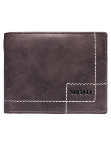 SEGALI Pánska peňaženka kožená SEGALI 02 hnedá