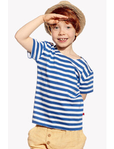 Chlapčenské tričko nepískacie, farba pásik modrý, veľkosť 86