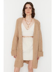 Trendyol Collection Ťavia široký sveter z mäkkého textúrovaného úpletu