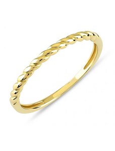 Lillian Vassago Zlatý prsteň s motívom lanka LLV85-GR068