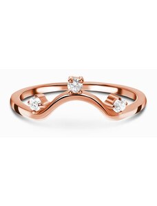 Royal Exklusive Royal Fashion prsteň Korunka s drahokamami topazy 14k ružové zlato Vermeil GU-DR8849R-ROSEGOLD-TOPAZ