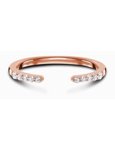 Royal Exklusive Royal Fashion prsteň Otvorený s drahokamami topazy 14k ružové zlato Vermeil GU-DR8937R-ROSEGOLD-TOPAZ