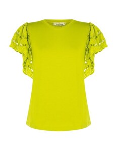 Rinascimento bavlnené tričko CFC80109378003 zelené S