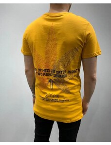 Fashionformen Oranžové pánske tričko 2Y Premium Weed