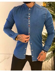 Fashionformen Svetlo-modrá pánska rifľová košeľa MR Chic