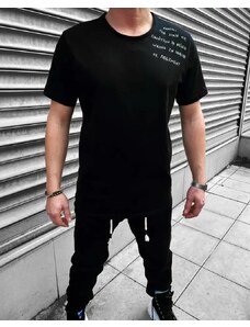 Fashionformen Čierne pánske tričko OT SS Wrong