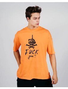 Fashionformen Oranžové pánske tričko OX Bone