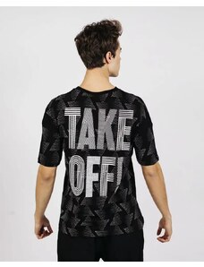 Fashionformen Čierne pánske tričko OX TAKE OFF