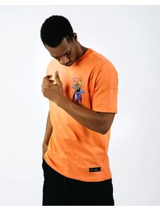 Fashionformen Oranžové pánske tričko OX Techno