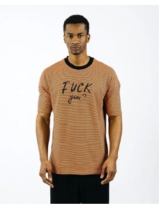 Fashionformen Oranžové pánske tričko OX Anonymous