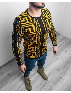 Fashionformen Žltý pánsky sveter so vzorom LAGOS North