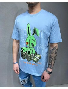 Fashionformen Modré pánske tričko 2Y Premium Rabbit