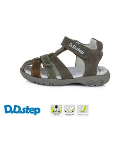 Detská kožené sandále D.D.step Khaki JAC290-856