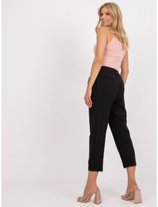 Fashionhunters Black suit trousers with straight legs from RUE PARIS