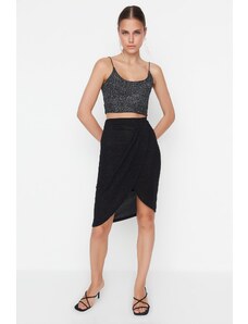 Trendyol Collection Čierna detailná sukňa