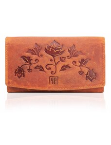 PAOLO PERUZZI Dámska kožená peňaženka Vintage | oranžová T-01-OR