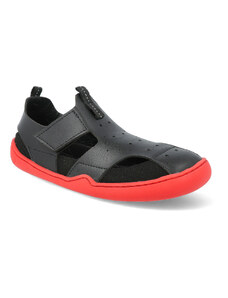 Barefoot sandále Blifestyle - Gerenuk velcro schwarz čierne