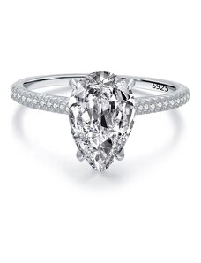 Royal Fashion strieborný rhodiovaný prsteň Brúsená kvapka HA-JZ1406-SILVER