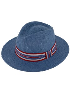 Fiebig - Headwear since 1903 Letné modrý fedora klobúk od Fiebig - Traveller Fedora Tropez