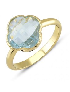 Lillian Vassago Zlatý prsteň s modrým topásom LLV22-GR035YT