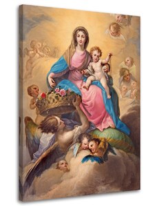 Gario Obraz na plátne Panna Mária a dieťa medzi anjelmi, Segovia Rozmery: 40 x 60 cm