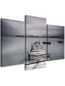 Gario Obraz na plátne Zimné jazero - 3 dielny Rozmery: 60 x 40 cm