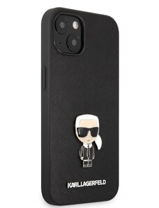 Karl Lagerfeld Saffiano Ikonik Kryt pre iPhone 13 mini, Čierny