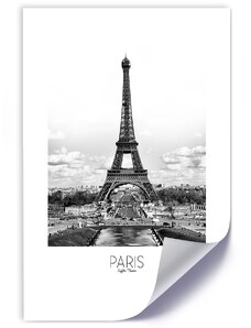 Gario Plagát Ikonická Eiffelova veža Farba rámu: Bez rámu, Rozmery: 30 x 45 cm