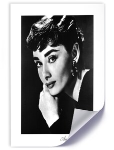 Gario Plagát Portrét Audrey Hepburn Farba rámu: Bez rámu, Rozmery: 30 x 45 cm