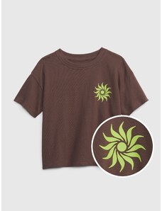 Detské organic tričko GAP × Bailey Elder Hnedá