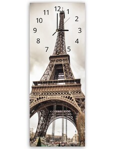 Gario Hodiny na stenu Eiffelova veža Rozmery: 25 x 65 cm