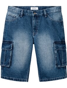 bonprix Kapsáčové džínsové bermudy, Loose Fit, farba modrá