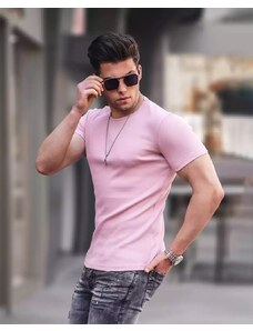Fashionformen Ružové pánske tričko MX Simple