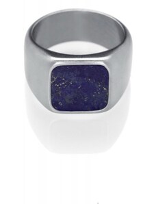 Lápis lazuli prsteň pre mužov - strieborný Trimakasi