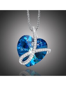 Éternelle Exkluzivní náhrdelník Swarovski Elements Romantic Love - srdíčko