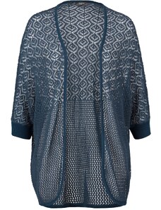 bonprix Pletený sveter so vzorom, 3/4 rukávy, farba modrá