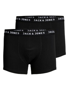 JACK & JONES Boxerky čierna / biela