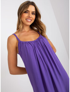 Basic Dámske fialové vzdušné šaty na ramienka