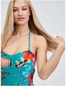Turquoise Women Patterned One Piece Swimwear Desigual Aurora - Women