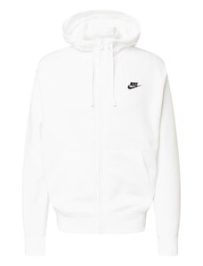 Nike Sportswear Tepláková bunda 'Club Fleece' čierna / biela