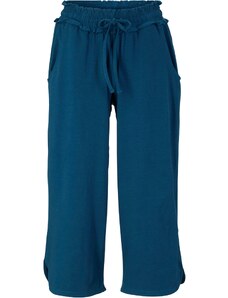 bonprix Široké džersejové nohavice, Culotte, 3/4 dĺžka s pohodlným pásom, farba modrá, rozm. 36/38