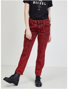 Women's Red Straight Fit Jeans Diesel Joy - Women