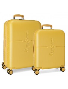 JOUMMA BAGS Sada luxusných ABS cestovných kufrov 70cm/55cm PEPE JEANS HIGHLIGHT Ochre, 7689523