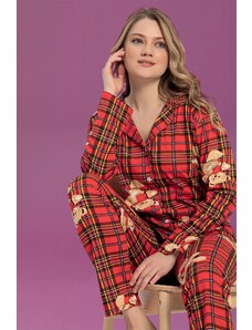 STRAWBERRY Bavlnená pyžamová súprava na gombíky