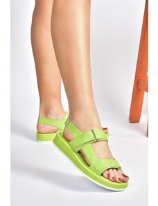 Fox Shoes Green Women's Daily Velcro Sandals