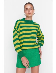 Trendyol Collection Zelený Wide Fit pletený sveter