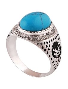 AutorskeSperky.com - Stříbrný prsten s tyrkysem - S215