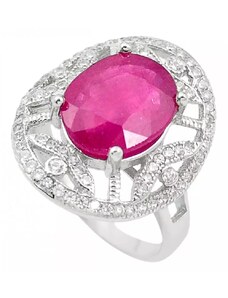 AutorskeSperky.com - Stříbrný prsten s rubínem - S2173