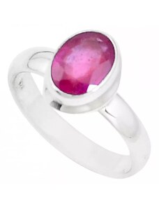 AutorskeSperky.com - Stříbrný prsten s rubínem - S3049